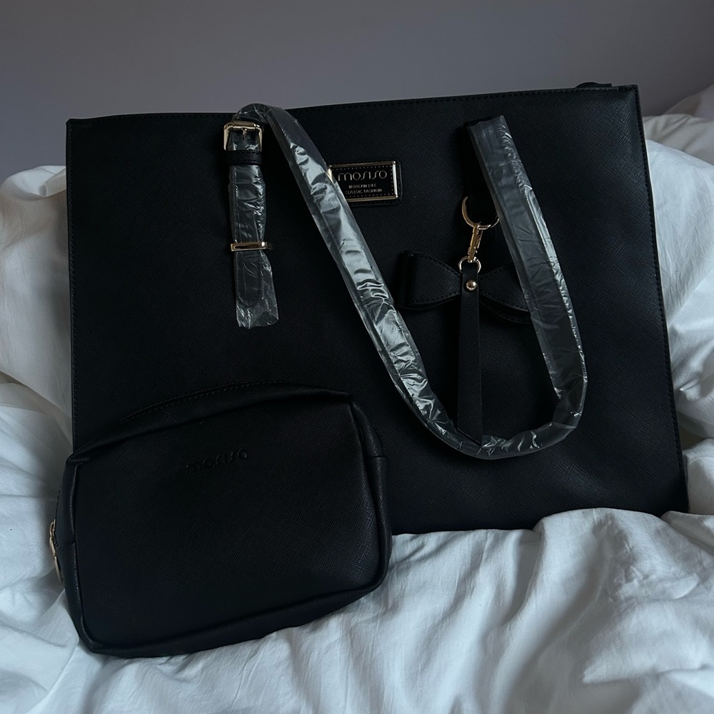Laptop Tote Bag with Small Pouch